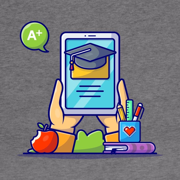 Online Education Cartoon Vector Icon Illustration by Catalyst Labs